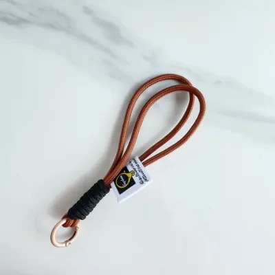 Fashion Creative Dopamine Knotted Woven Lanyard Keychain