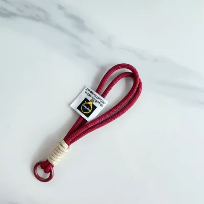 Fashion Creative Dopamine Knotted Woven Lanyard Keychain