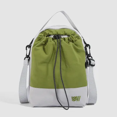 Fashion Casual Dopamine Color Storage Cylindrical Nylon Crossbody Bag