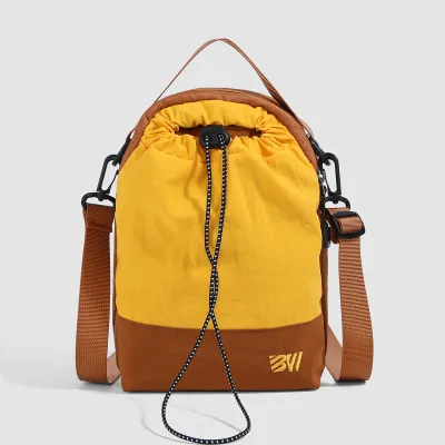 Fashion Casual Dopamine Color Storage Cylindrical Nylon Crossbody Bag