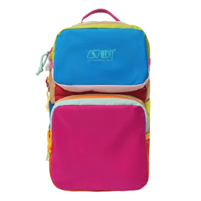 Fashion Casual Dopamine Color Travel Large Capacity Nylon Backpack