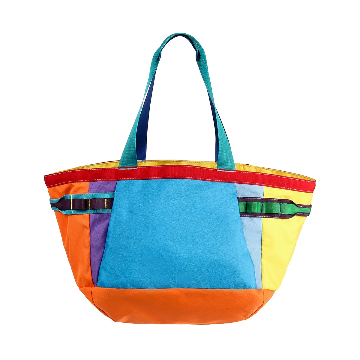 Women Fashion Casual Dopamine Color Block Large Capacity Oxford Nylon Shoulder Bag