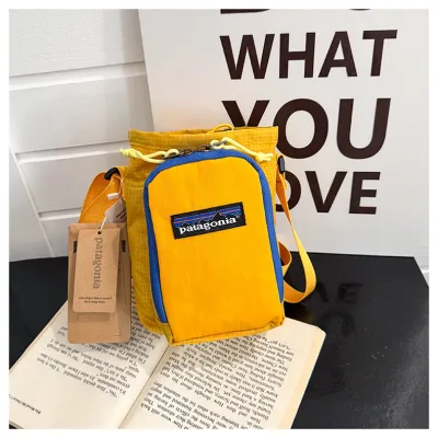Women Fashion Dopamine Color Crossbody Bag Oxford Cloth Drawstring Mini