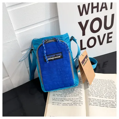 Women Fashion Dopamine Color Crossbody Bag Oxford Cloth Drawstring Mini