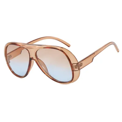 Women Fashion Casual Oversized Oblong Mirror Sunglasses