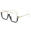 Black Gold Frame Clear Lens