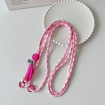 Fashion Creative Dopamine Color-Matching Mobile Phone Lanyard Braided Strap Bag Accessories
