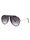 Black Frame, Dual Gray Lenses