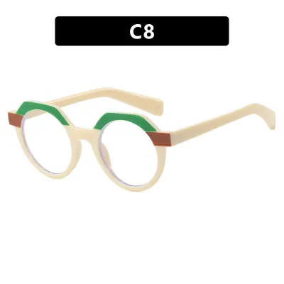 Women Fashion Round Colorblock Sunglasses