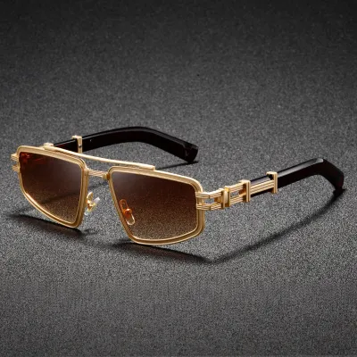 Men's Fashion Retro Punk Cat Eye Metal Frame Sunglasses