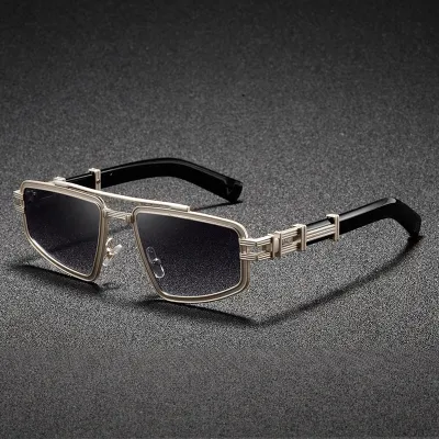 Men's Fashion Retro Punk Cat Eye Metal Frame Sunglasses