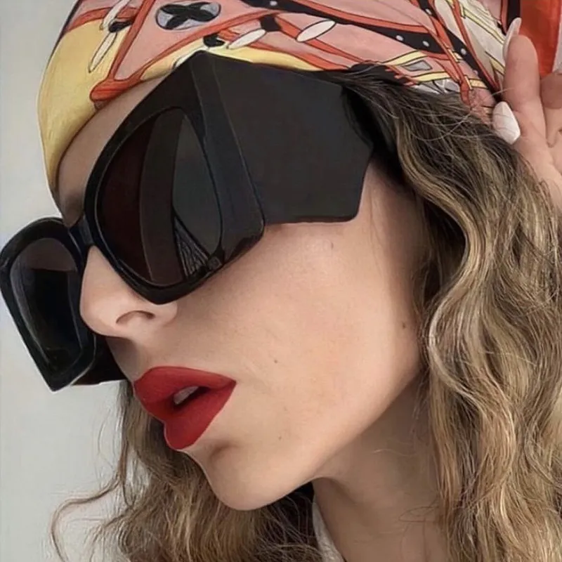 Women Fashion Square Frame PC Lens Sunglasses