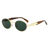 Gold Frame Hawksbill Green (Small Oval Frame)
