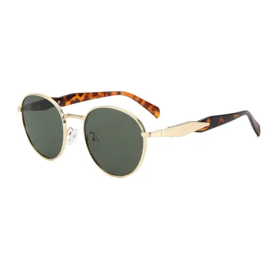 Women Fashion Round Metal Frame UV Protection Sunglasses