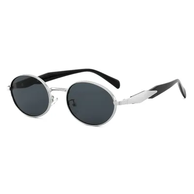 Women Fashion Round Metal Frame UV Protection Sunglasses