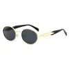 Gold Frame Black Gray (Oval Small Frame)
