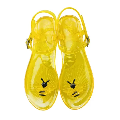 Women Creative Cute Fruit Decorative Buckle Flat Thong Sandals