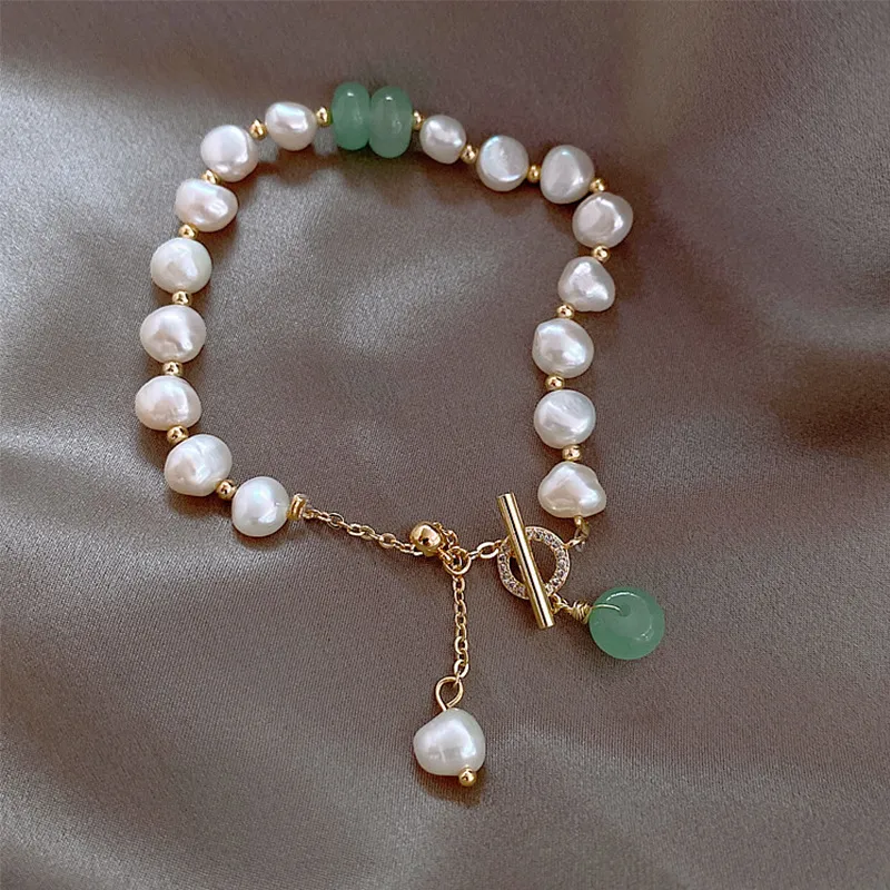 Women's Fashion Simple Geometric Imitation Pearl Bracelet
