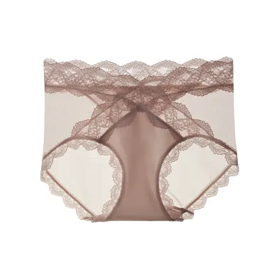 Women Fashion Sexy Solid Color Lace Underwear