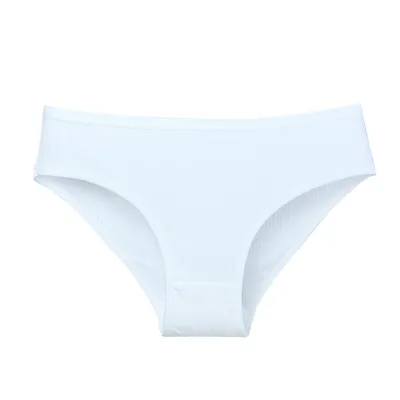 Women Fashion Sexy Simple Solid-Color Ribbed Underwear