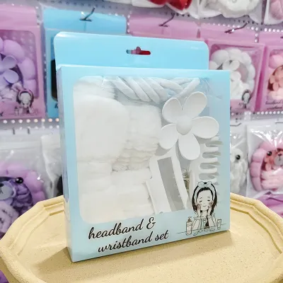 Women Fashion Plaid Bowknot Hair Band Hair Clip Rubber Band 16-Piece Set