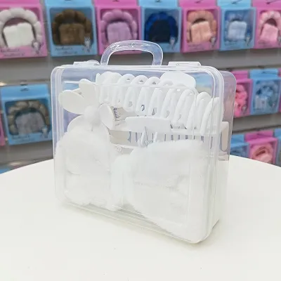 Women Fashion Plaid Bowknot Hair Band Hair Clip Rubber Band 16-Piece Set