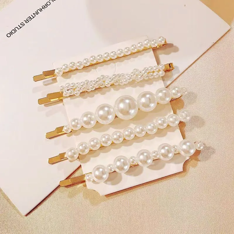 Women's Elegant Pearl Hairpin Set of 5