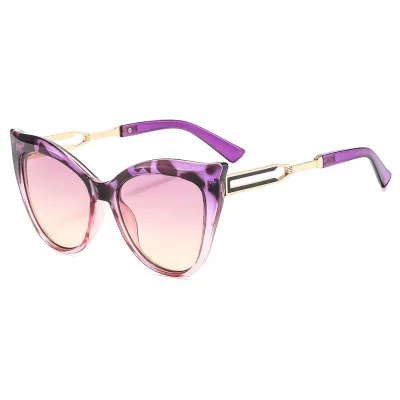 Women's Fashion Gradient Cat Eye Large Frame PC Butterfly Sunglasses