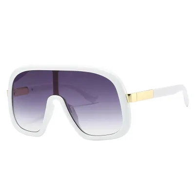 Fashion Large Frame PC Lens One-Piece Windproof Sunglasses