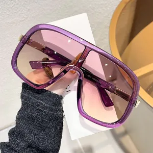 Fashion Large Frame PC Lens One-Piece Windproof Sunglasses