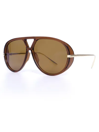 Women Fashion Large Frame Round PC Sunglasses
