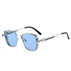 Silver Frame With Blue Lenses