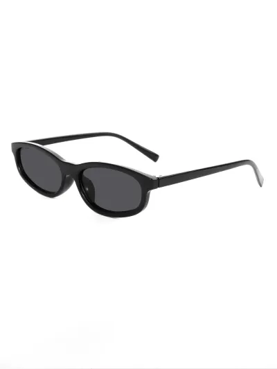 Women Fashion Simple Small Frame Sunglasses Oval PC