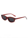 Burgundy Frame Gray Lenses