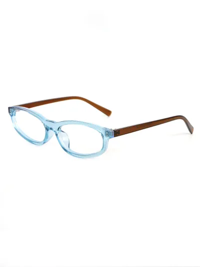 Women Fashion Simple Small Frame Sunglasses Oval PC