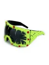 Black Frame, Gray Lenses, Fluorescent Red Eyes