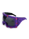 Black Frame, Gray Lenses, Purple Rubber, Red Eyes
