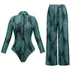 Green Leaf Swimsuit Trousers
