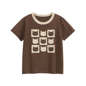 Kids Boys And Girls Fashion Casual Summer Cartoon Printed Short-Sleeve T-Shirt