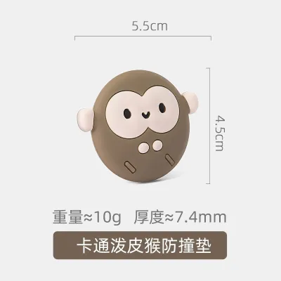 Cute Cartoon Soft Silicone Anti-Collision Door Handle Wall Protector Pad Self-Adhesive Home Decoration