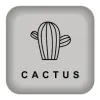 Grey Cactus Square