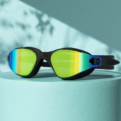 Fashion Waterproof Anti-Fog Silicone Large Frame Swimming Goggles