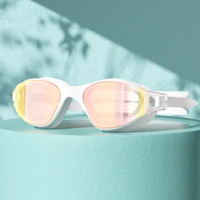 Fashion Waterproof Anti-Fog Silicone Large Frame Swimming Goggles