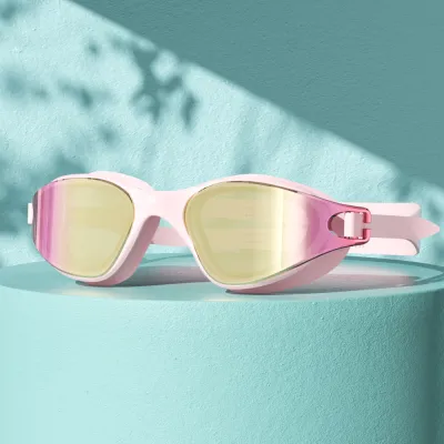 Fashion Waterproof Anti-Fog Silicone Large Frame Swimming Goggles