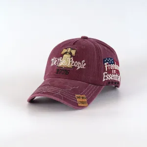 Fashion Casual Washed American Flag Embroidered Baseball Cap