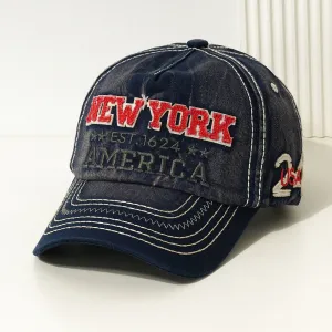 Fashion Casual New York Letter Embroidery Baseball Cap