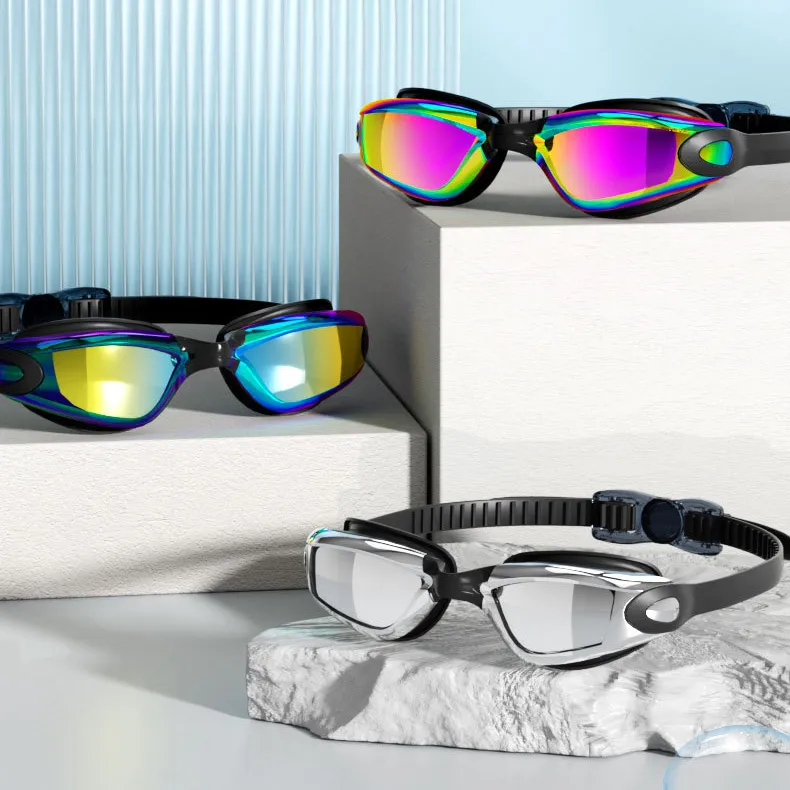 Fashion Hd Electroplated Anti-Fog Waterproof Swimming Goggles