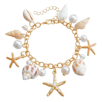 Summer Beach Starfish Shell Waist Chain Metal Body Jewelry