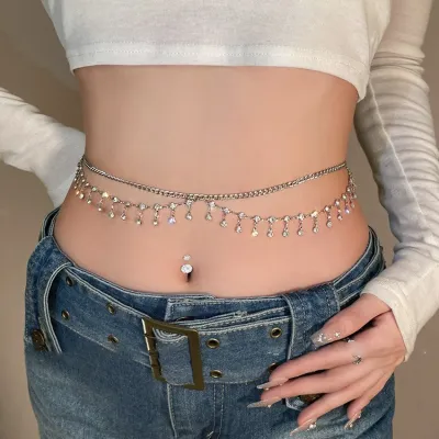 Fashion Star Tassel Waist Chain Female Versatile Metal Beach