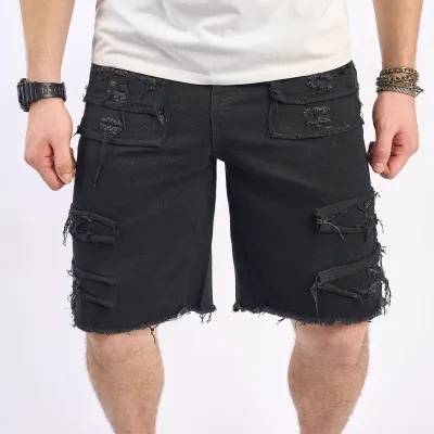 Men's Fashion Casual Summer Short Edge Denim Shorts